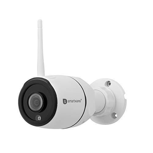 Smartwares Außenbereich 180° Panorama IP Außen-Überwachungskamera/APP Kamera mit SD Rekorder, CIP-39220, Weiß, 1 Stück (1er Pack) von Smartwares