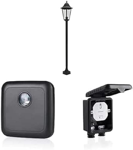 Smartwares - Automatisches Licht-Set für den Außenbereich - Tag/Nacht-Sensor und Gartenpfosten - SH4-90158 und 10.009.16 und SH4-90451 von Smartwares