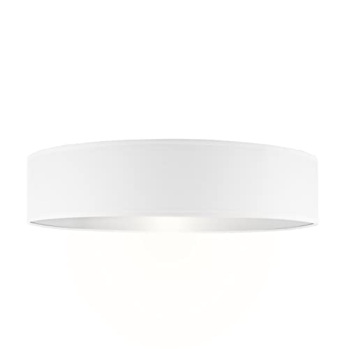 Smartwares Deckenleuchte – Textilschirm – 50 cm Ø – 4x E27 – Max. 18 W – Für LED geeignet – Weiß – IDE-60043 von Smartwares