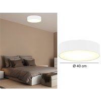 Smartwares - Runde Deckenleuchte, Stoff weiß/Abdeckung satiniert, ø 40 cm, ceiling dream von Smartwares