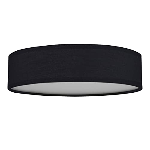 Smartwares Deckenleuchte – Textilschirm – 40 cm Ø – 3x E14 – Max. 40 W – Für LED geeignet – Schwarz – 10.004.69 von Smartwares