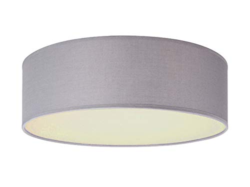Smartwares Deckenleuchte mit LED, Stoff grau/Abdeckung satiniert, Ø 30 cm, Ceiling Dream von Smartwares