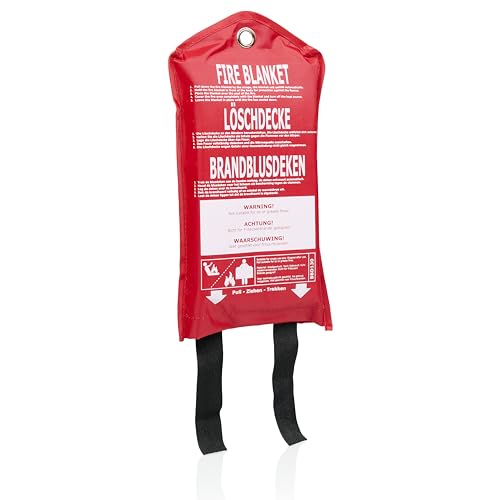 Smartwares Feuerlöschdecke - 1 m x 1 m - Einfach zu benutzen und aufzuhängen - Einmaliger Gebrauch - FEX-15907 von Smartwares