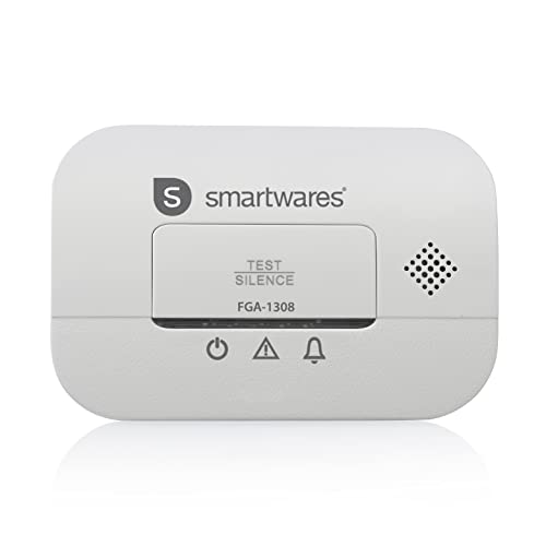 Smartwares FGA-13081 Kohlenmonoxid Melder – 10-Jahre-Sensor – Inklusive 3 Jahres Batterie, Weiß von Smartwares