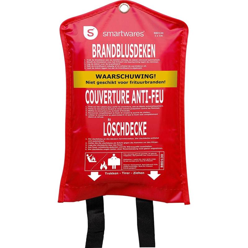 Smartwares Feuerlöschdecke - 1 m x 1 m BBD130 von Smartwares