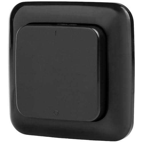Smartwares Funk-Wandschalter – Plug & Connect – Batteriebetrieben – Outdoor – Schwarz – SH4-90160 von Smartwares