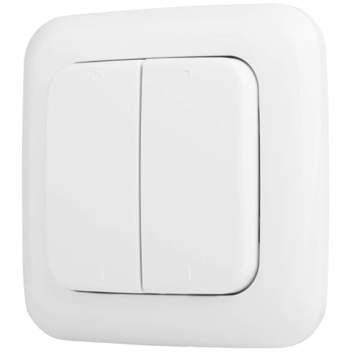 Smartwares Funk-Wandschalter - Plug und Connect - Doppellichtschalter - Weiß - SH4-90159 von Smartwares
