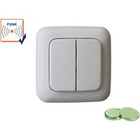 Funkgesteuerter 2-Kanal Wandschalter batteriebetrieben, aufklebbar von Smartwares