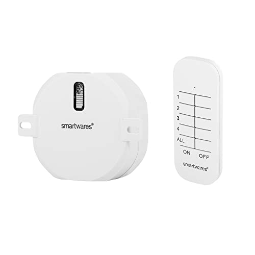 Smartwares Garagenschalterset – inklusive 2-Kanal-Fernbedienung - Plug & Connect - Max. 300 W - SH4-99558, weiß von Smartwares