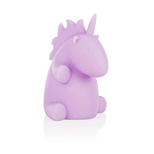 Smartwares IDE-60018, LED-Stimmungslicht für Kinder, Einhorn-Design, Nachtlicht - batteriebetrieben, Plastik, Violett, 8,5 x 8 x 11,2 cm von Smartwares