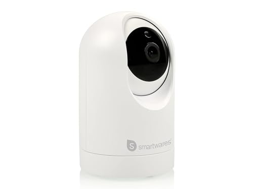 Smartwares IP-Innenkamera CIP-37553 – Schwenk-/ Neigfunktion – WiFi Bewegungserkennung & -verfolgung – 2K Videoauflösung – Zwei-Wege-Kommunikation – Nachtsicht von Smartwares