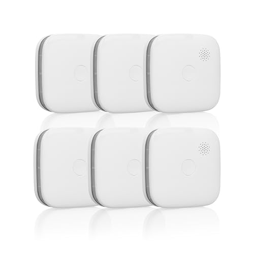 Smartwares Interkonnektierbarer Rauchmelder 6er-Pack - Kopplung von bis zu 24 Meldern - 5-Jahres-Batterie - Optischer Sensor - Leuchtanzeige - Testknopf - Geräuschlose Funktion - FSM-11656 von Smartwares