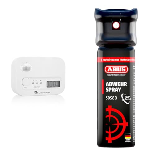 Smartwares Kohlenmonoxid melder & ABUS Abwehrspray SDS80 zur Tierabwehr – hochwirksames Pfefferspray zur Selbstverteidigung bei Tierangriffen – mit Jet-Sprühstrahl für bis zu 5 Meter Reichweite Smartwares Kohlenmonoxid melder & ABUS Abwehrspray SDS80 zur Tierabwehr – hochwirksames Pfefferspray zur Selbstverteidigung bei Tierangriffen – mit Jet-Sprühstrahl für bis zu 5 Meter Reichweite von Smartwares