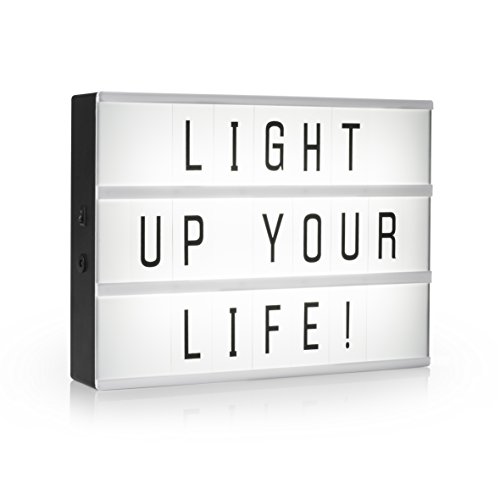 Smartwares IOL-003-BW, Leuchtkasten/lightbox A3 inklusiv Buchstaben, Plastik, Weiß, 41 x 30 x 5 cm von Smartwares
