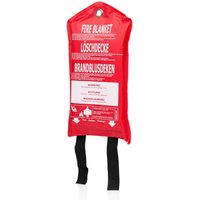 Löschdecke 100 x 100cm Feuerlöschdecke aus Glasfasertuch nach EN1869 von Smartwares