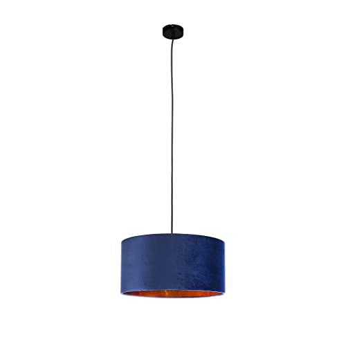 Smartwares Pendelleuchte IDE-60058, Blauer Samt, 40 cm Ø, E27-Fassung von Smartwares