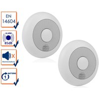 Smartwares - 2er-Set vernetzbare Rauchmelder, Funkreichweite bis 20m, verlinkbar, erweiterbar von Smartwares