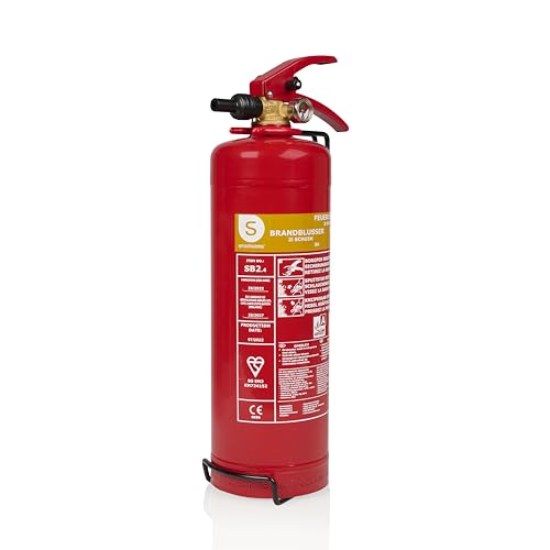 Smartwares SB2 Feuerlöscher/Schaumlöscher Brandklassen A und B (feste & flüssige Stoffe), DIN EN3 konform, 2 Liter Schaum von Smartwares