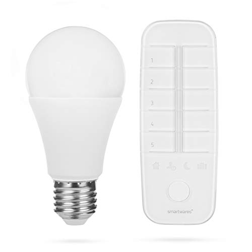 Smartwares Smart Home Pro | E27 LED Lampe & Fernbedienung, stufenlos einstellbar & dimmbar | Alexa kompatibel & App steuerbar via Basisstation, transparent von Smartwares