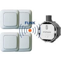 Smartwares - SmartHome Funk Schalter Set - Funk-Einbauschalter + 4 x Funk-Wandschalter Taster von Smartwares