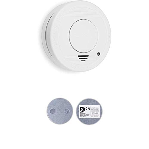 Smartwares TÜV geprüfter Rauchmelder/Feuermelder, DIN EN 14604 Zertifiziert, RM250, 1er Pack + Magnetbefestigungsset für Mini Rauchmelder, RMAG3_SW von Smartwares