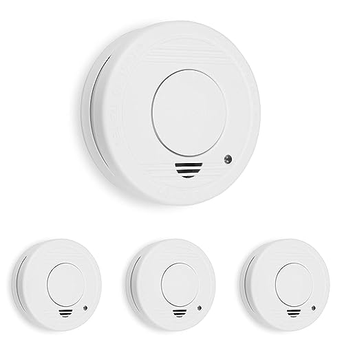 Smartwares TÜV geprüfter Rauchmelder/Feuermelder, DIN EN 14604 Zertifiziert, RM250, 4er Pack von Smartwares