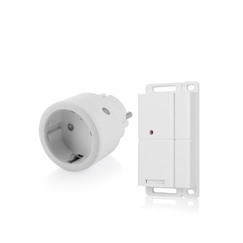 Smartwares Tür-/Fensteröffnungssensor-Set - Mit Stecker und Magnetkontakten - Für Geräte bis zu 3600 W - 30 m Reichweite von Smartwares