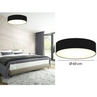 Smartwares - Zeitlose runde Deckenleuchte mit Stoffschirm in Schwarz ø 60cm - ceiling dream Smartwares - Zeitlose runde Deckenleuchte mit Stoffschirm in Schwarz ø 60cm - ceiling dream von Smartwares