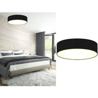 Smartwares - Zeitlose runde Deckenleuchte mit led Stoffschirm Schwarz ø 60cm Smartwares - Zeitlose runde Deckenleuchte mit led Stoffschirm Schwarz ø 60cm von Smartwares