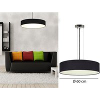 Smartwares - Zeitlose runde Hängeleuchte mit Stoffschirm in Schwarz, ø 60cm Smartwares - Zeitlose runde Hängeleuchte mit Stoffschirm in Schwarz, ø 60cm von Smartwares