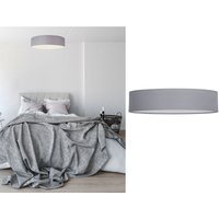 Zeitlose runde Deckenleuchte mit led Stoffschirm in Grau ø 50cm - ceiling dream von Smartwares
