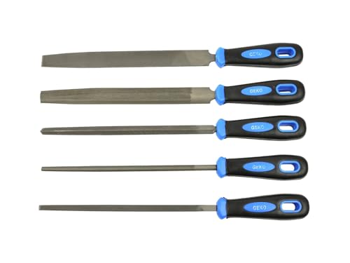 Feilen Set Werkstattfeilen Set 5tlg. - Hochwertiges Metallfeilen Set mit Hieb 2 inkl. Flachstumpffeile, Halbrundfeile, Rundfeile, Dreikantfeile und Vierkantfeile - Profi Feilenset Metall von SmartyFix