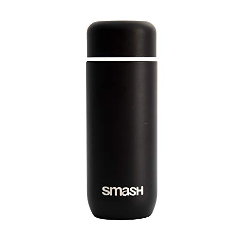 Smash Kaffeeflasche Doppelwandige Mini-Kaffee-Flasche, Edelstahl, Schwarz, 200 ml von Smash