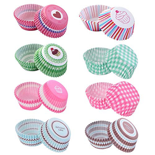 Smavles Muffinförmchen-Standardgröße 400 Stück Cupcake Wrapper Muffin Förmchen Backpapier, Einweg Muffin Backförmchen Papier Fällen Liners Papierförmchen für Dessert Hochzeit Geburtstag Party von Smavles