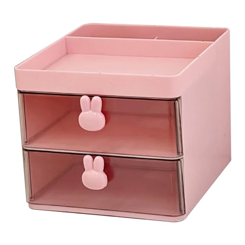 Smbcgdm Kosmetik-Aufbewahrungsbox Exquisite Verarbeitung Desktop Kosmetik Aufbewahrungsbox Platzsparend Transparent Rosa von Smbcgdm