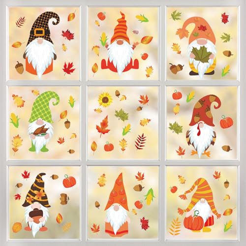 8 Stück Thanksgiving Fenster Aufkleber, Herbst Deko Fensterbilder, Thanksgiving Fensteraufkleber Herbst, Ahornblatt Zwerg Her-bst Fensterbilder, für Zuhause, Klassenzimmer, Buchhandlung 8 Stück Thanksgiving Fenster Aufkleber, Herbst Deko Fensterbilder, Thanksgiving Fensteraufkleber Herbst, Ahornblatt Zwerg Her-bst Fensterbilder, für Zuhause, Klassenzimmer, Buchhandlung von Smdbzda