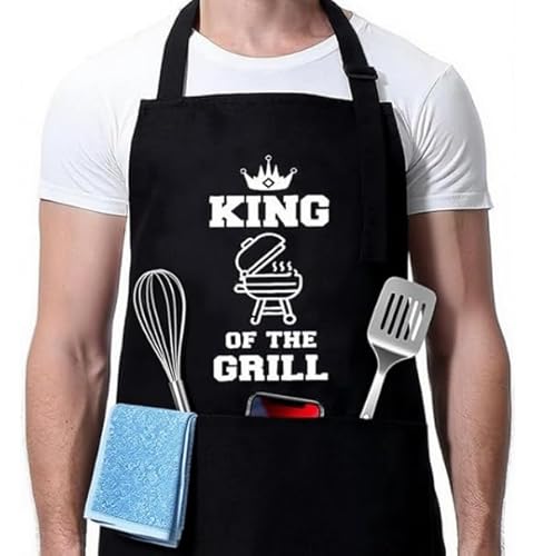 Grillschürze für Männer, BBQ Schürze mit King of The Grillz, Grillschürze Lustig, Professionelle Grillschürze, Lustige Kochschürze fur Herren, für Männer, Papa, Mann oder Freund zum Geburtstag Grillschürze für Männer, BBQ Schürze mit King of The Grillz, Grillschürze Lustig, Professionelle Grillschürze, Lustige Kochschürze fur Herren, für Männer, Papa, Mann oder Freund zum Geburtstag von Smdbzda