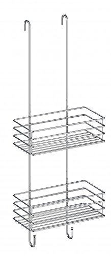 Smedbo B1210 Duschkorb Hängeregal, Duschablage Duschregal Badablage doppelt aus Edelstahl verchromt 66 x 25 cm Ideal für das Badezimmer von SMEDBO
