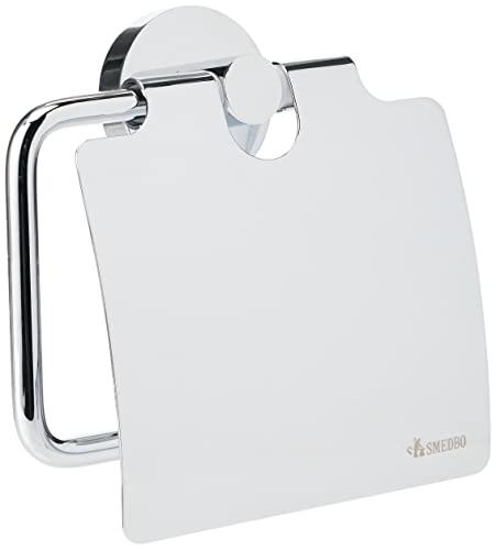 Smedbo Home Toilettenpapierhalter mit Deckel, Silber von SMEDBO