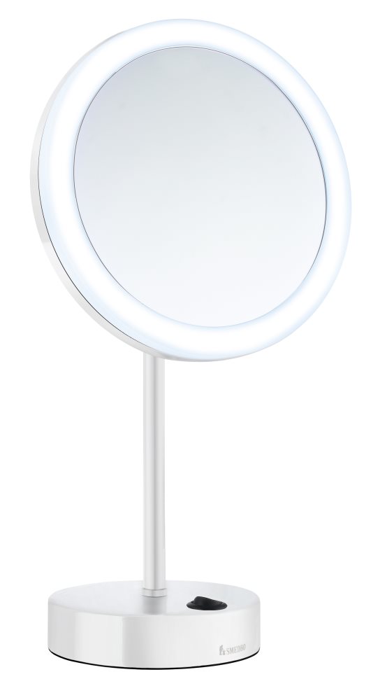 Smedbo Outline Kosmetikspiegel mit Dual LED - PMMA rund weiss FK484EW von Smedbo