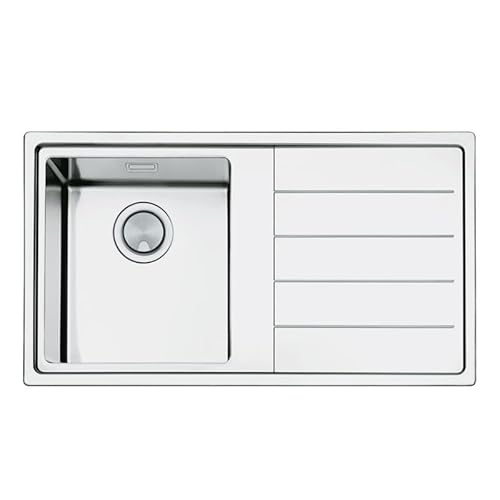 Einbauspüle 1 Becken und Abtropffläche rechts 86 x 50 cm Edelstahl gebürstet - Smeg LPK861D3 von Smeg