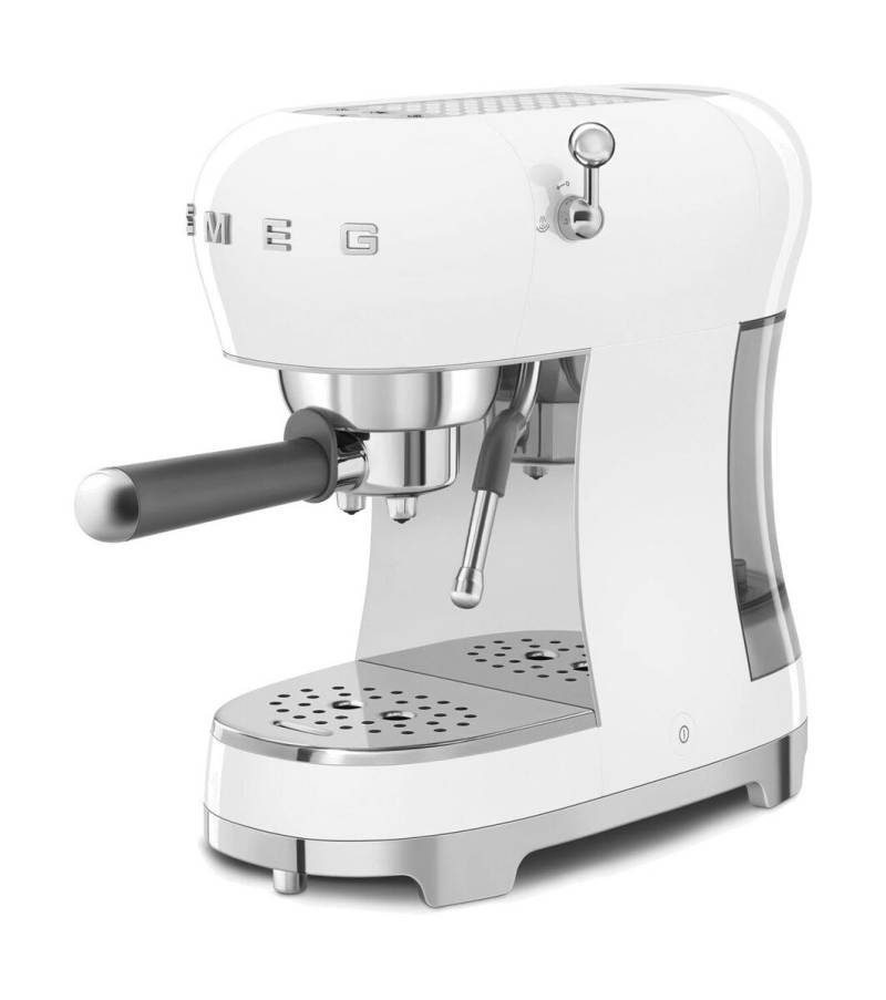 Espressomaschine ECF02WHEU 50’s Style weiß von Smeg