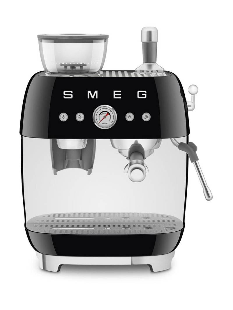 Espressomaschine mit Mahlwerk EGF03 2 Tassen 1650 50’s Style schwarz von Smeg