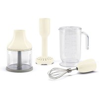 SMEG Zubehör, 4er-Set, Creme, XXL-Mixbecher, Zerkleinerer, Kartoffelstamper, Schneebesen, Stabmixer von Smeg