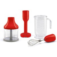 SMEG Zubehör, 4er-Set, Rot, XXL-Mixbecher, Zerkleinerer, Kartoffelstamper, Schneebesen, Stabmixer von Smeg