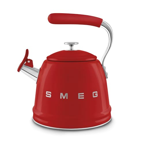 Smeg, WKF01RD Wasserkessel, aus Edelstahl, 2,3 l Fassungsvermögen, Abnehmbarer Deckel und Verschlussklappe, auch für Induktion, Rot Smeg, WKF01RD Wasserkessel, aus Edelstahl, 2,3 l Fassungsvermögen, Abnehmbarer Deckel und Verschlussklappe, auch für Induktion, Rot von Smeg