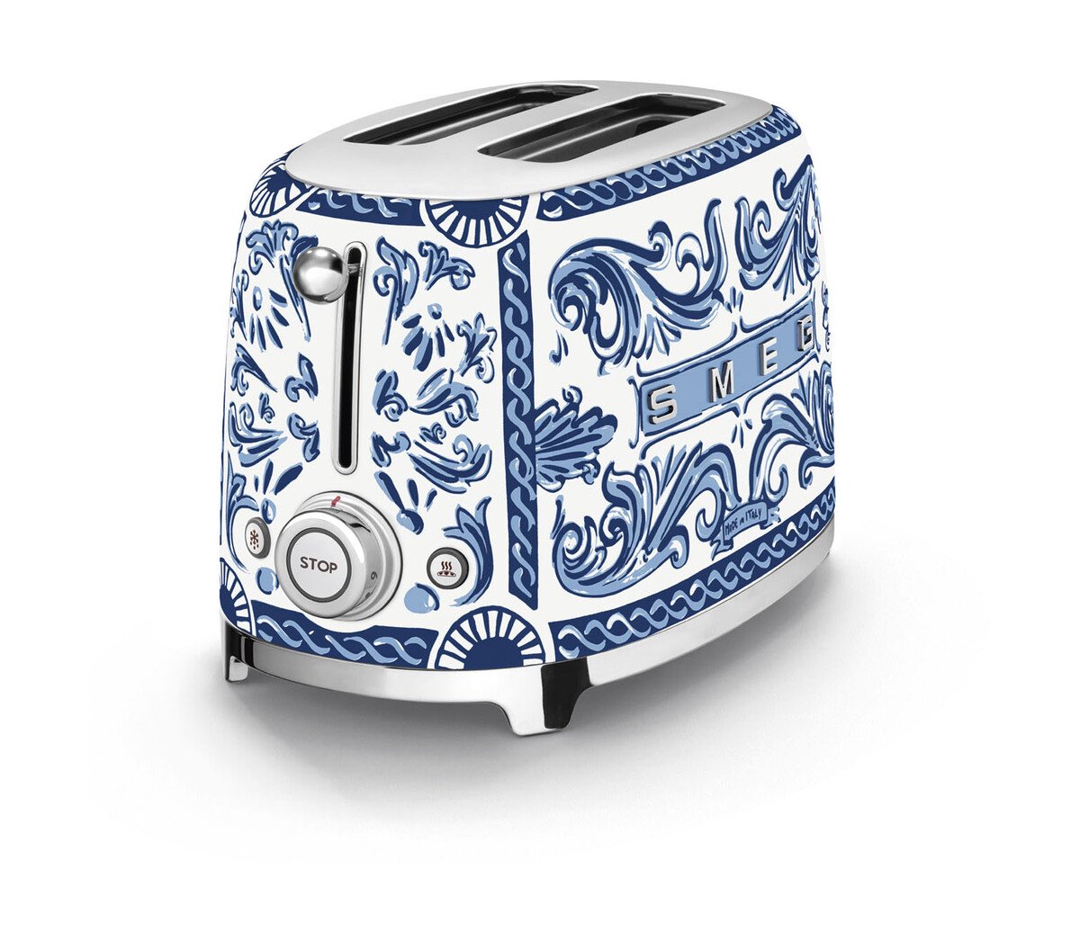 Smeg 2-Schlitz-Toaster TSF01 31 cm 950 W 50’s Style Dolce & Gabbana Blu Mediterraneo von Smeg