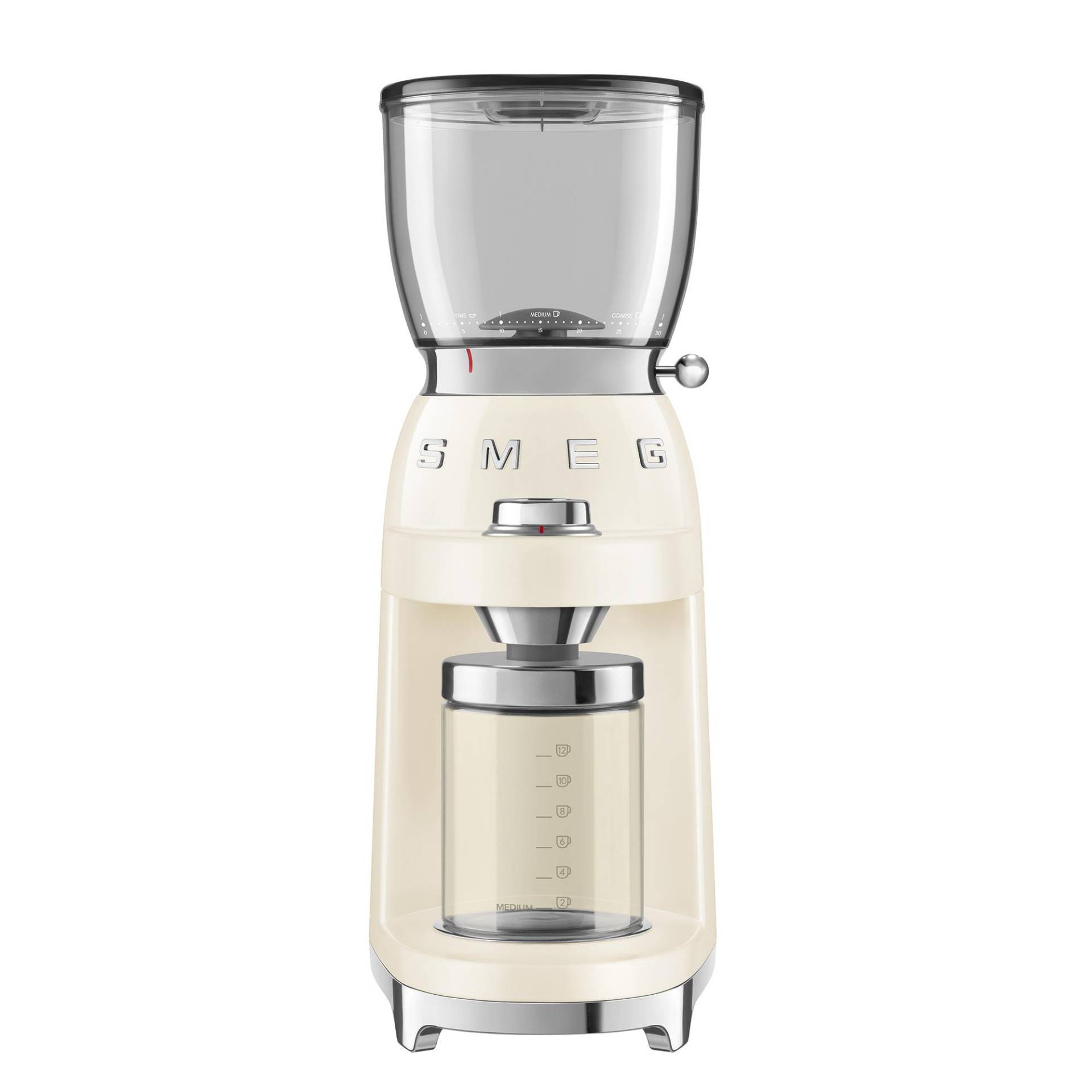 Smeg - CGF11 Kaffeemühle Tritan™ Renew - creme/lackiert/3 Mahlgrade/8 programmierte Mahlprogramme von Smeg