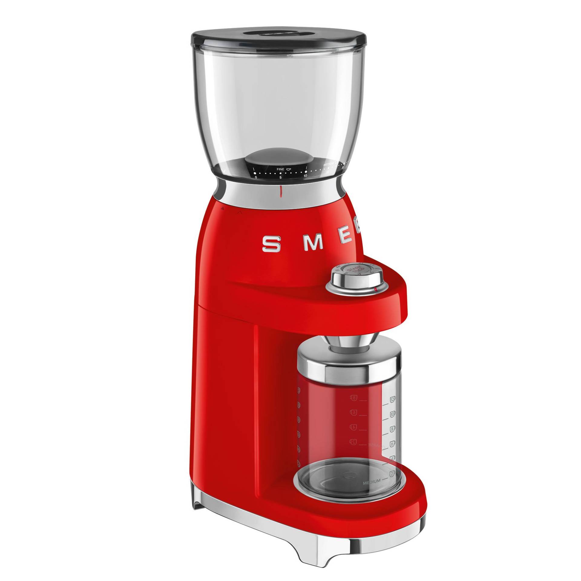 Smeg - CGF11 Kaffeemühle Tritan™ Renew - rot/lackiert/3 Mahlgrade/8 programmierte Mahlprogramme von Smeg