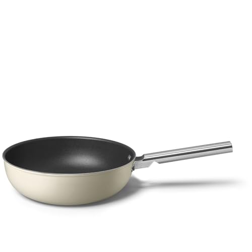 Smeg CKFW3001CRM Wok, 30 cm, cremefarben, Aluminium von Smeg